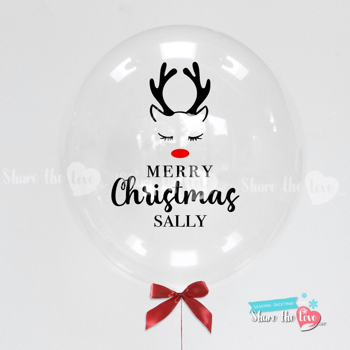 Reindeer Bubble Personalised Balloon