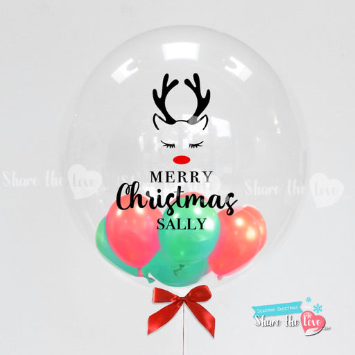Reindeer Bubble Personalised Balloon