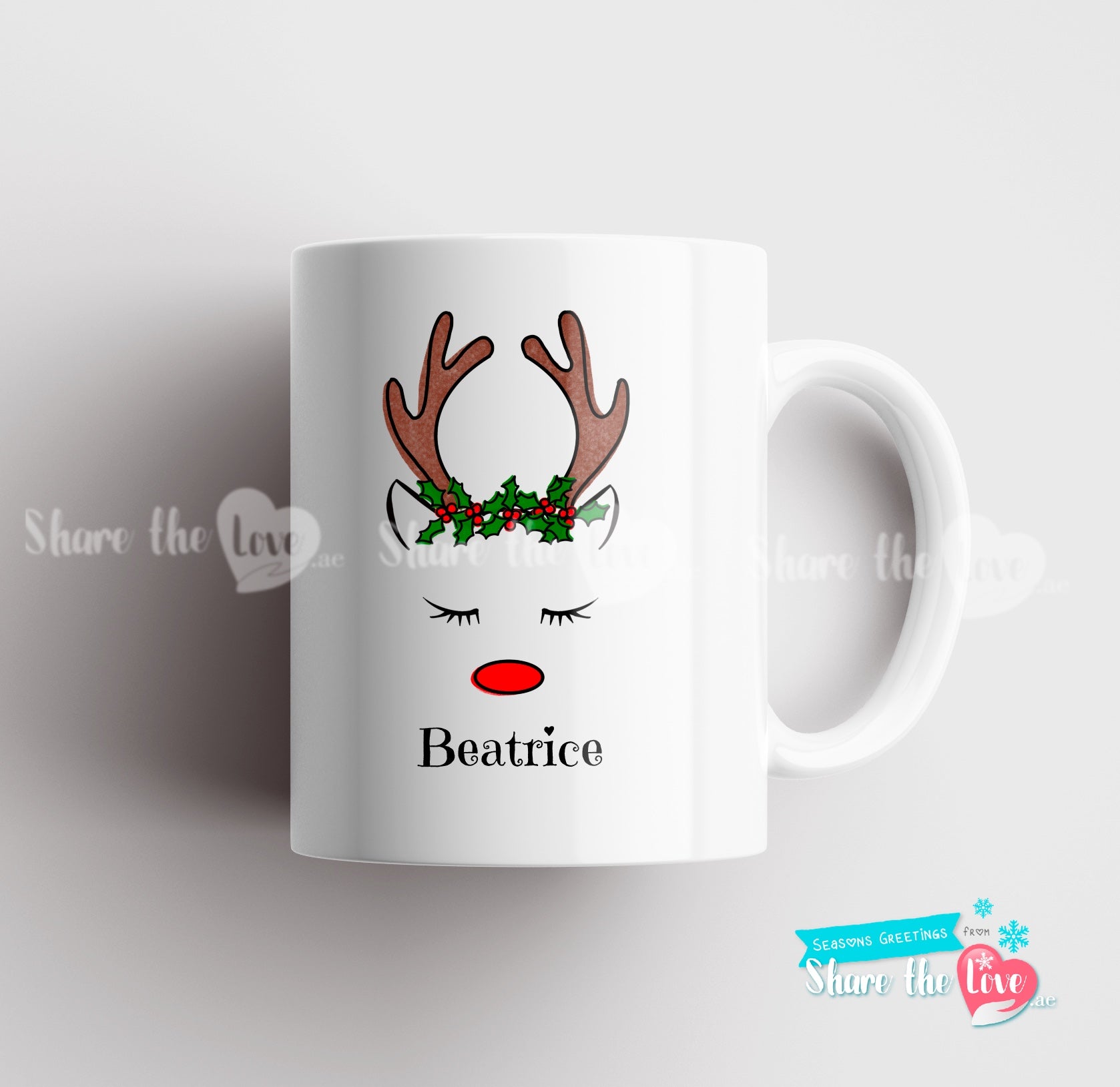 Reindeer Personalised Mug