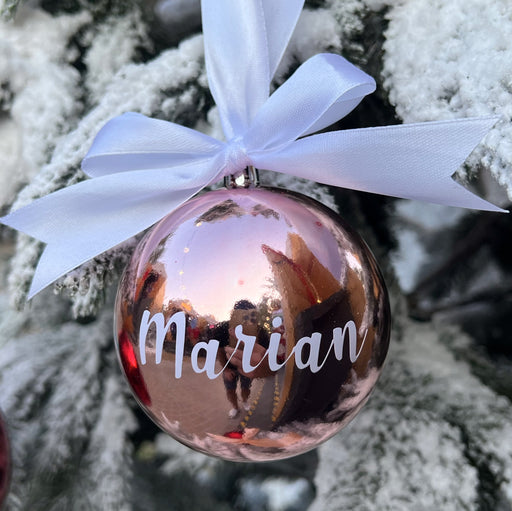 Personalised Rose Gold Bauble (9cm)