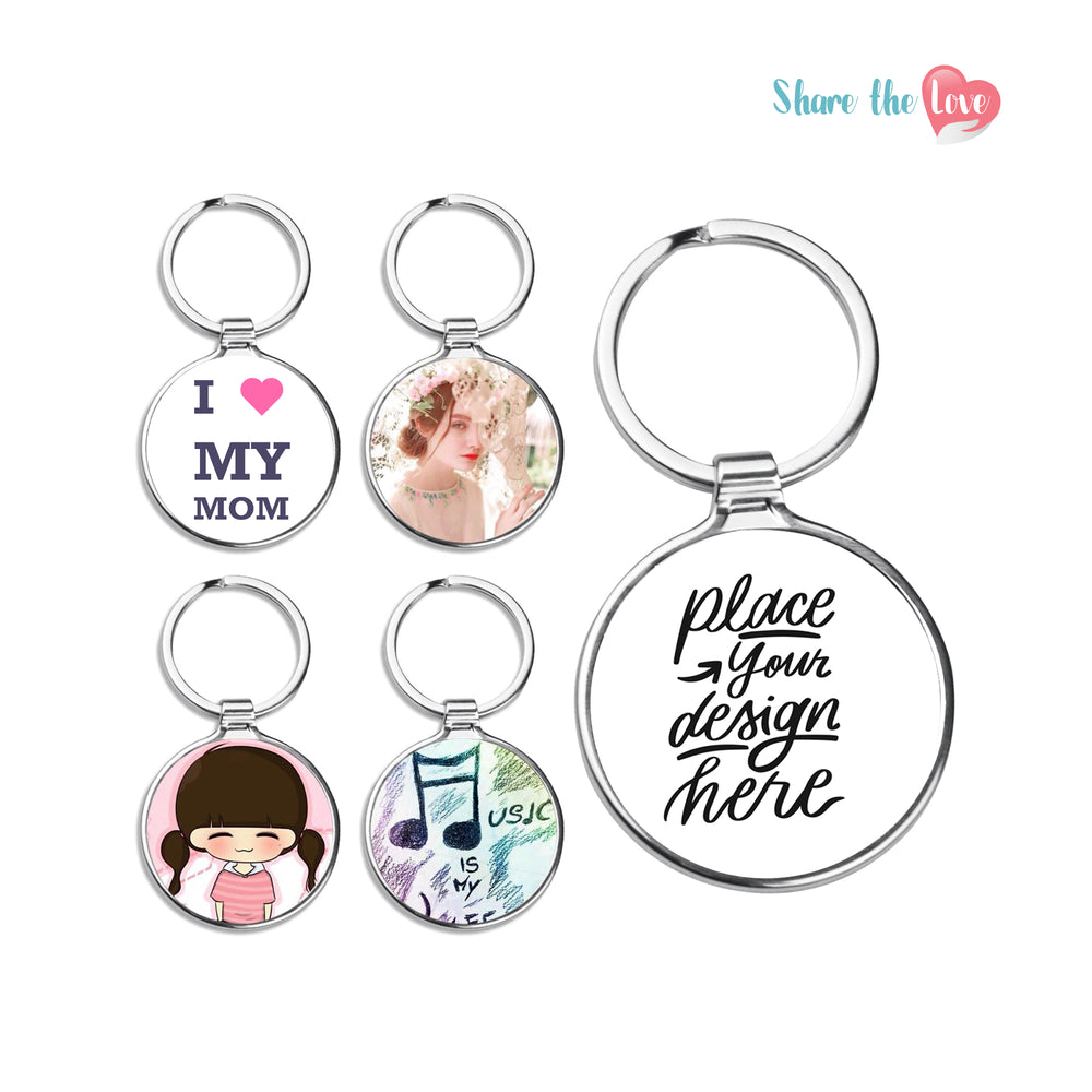 Personalized Metal Keychain Round