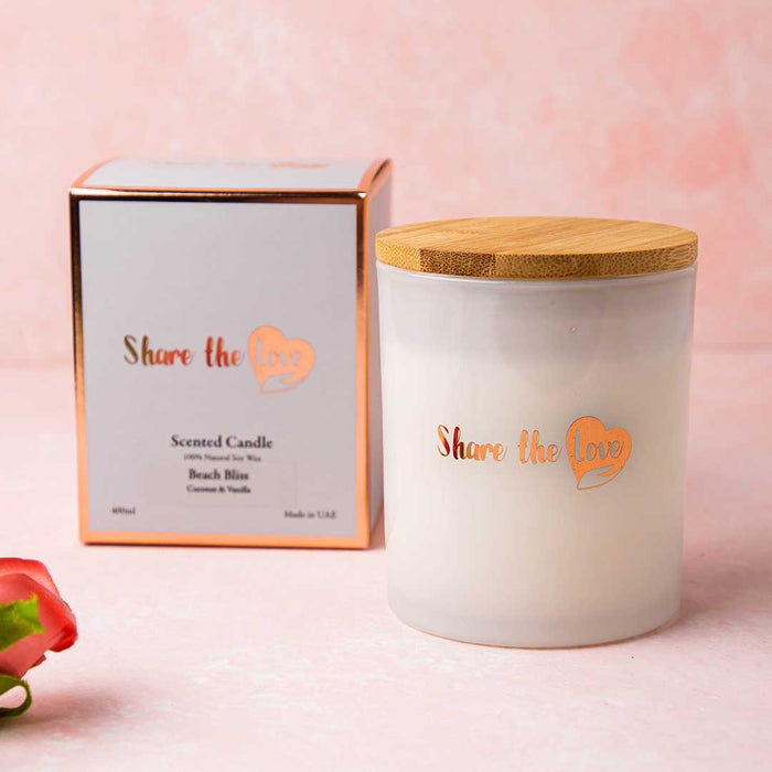 Luxury Soy Wax Scented Candle with two Wooden Wicks