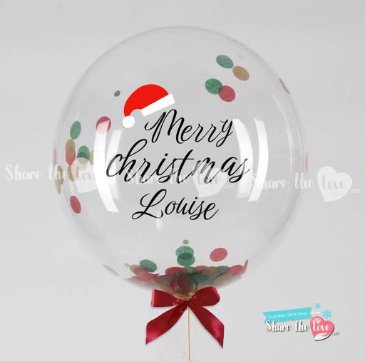 Santa Hat Bubble Personalised Balloon