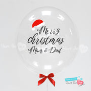 Santa Hat Bubble Personalised Balloon