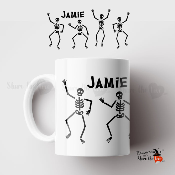 Halloween Skeleton Personalised Mug