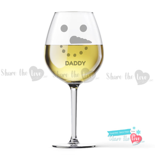 Snow Man Wine Glass 2
