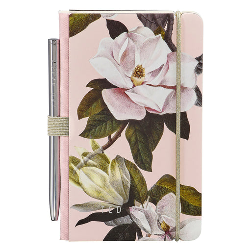 Mini Notebook and Pen, Pink Opal