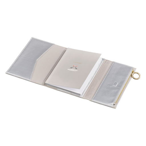 Notebook with Pencil Case, Silver