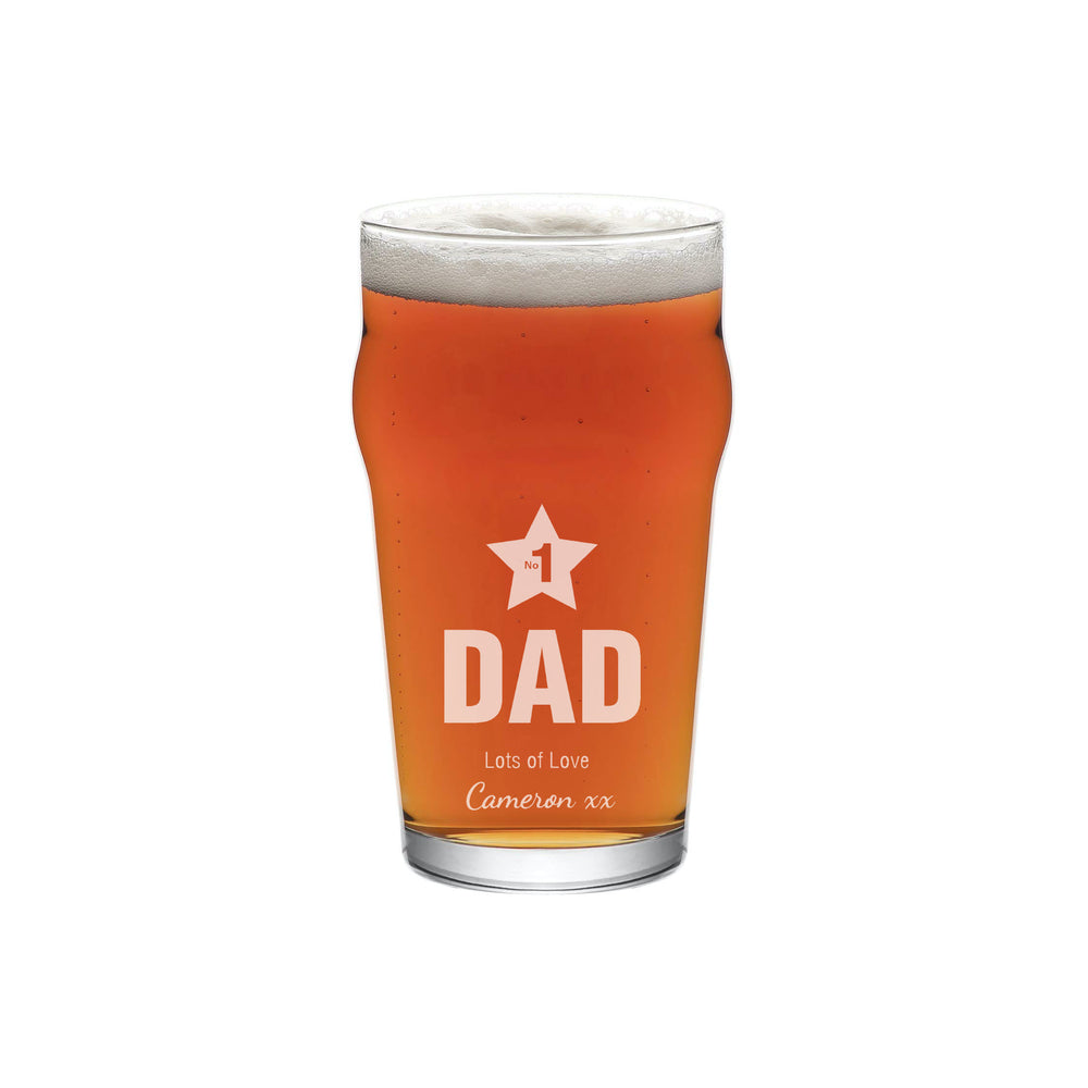 Personalised Traditional Beer Glass (Pint)
