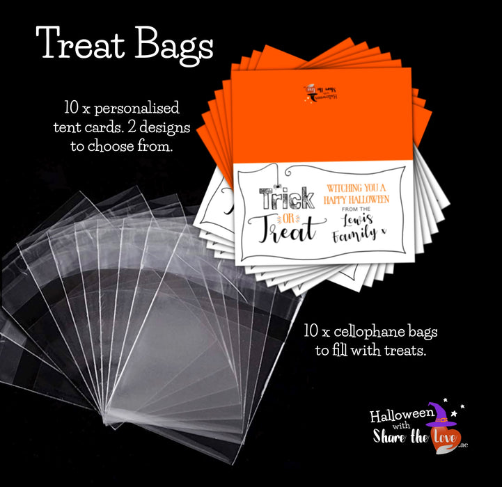 Hallooween Sweets Bag with Personalised Topper