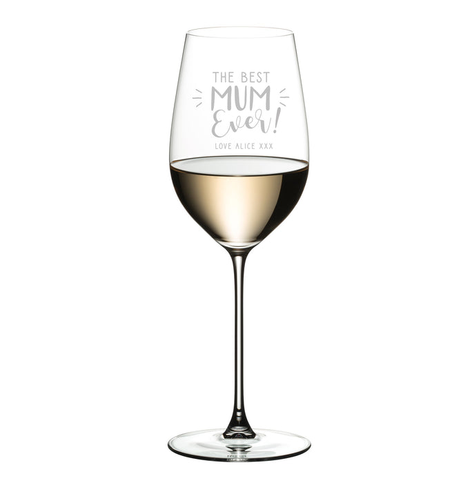 The Best Mum Ever Wine Glass
