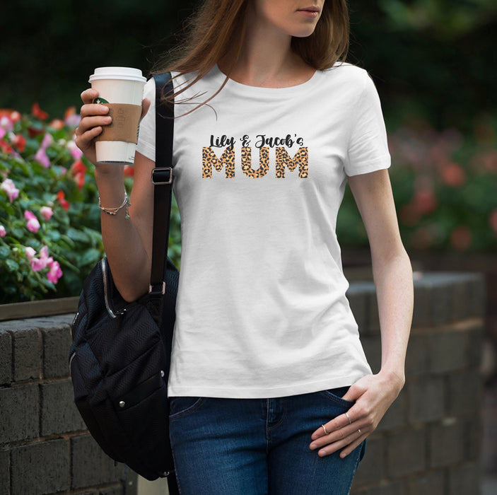 Personalised Kids Names on Mum Shirt