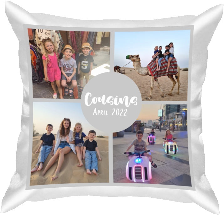 Father's Day 4 Photo Personalised Cushion