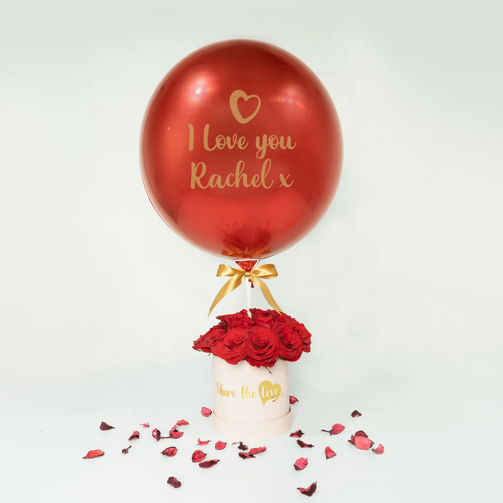 Flowers + Personalised Balloon Combo