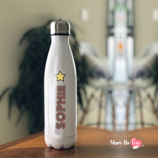 Personalized Insulated Water Bottle - Celebrity Name