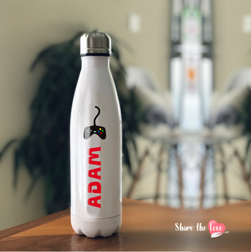 Personalized Insulated Water Bottle - Gamer