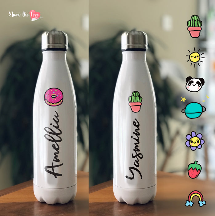 Personalized Insulated Water Bottle - Kawaii Characters