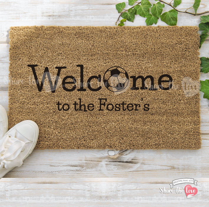 Welcome Footy Name Doormat