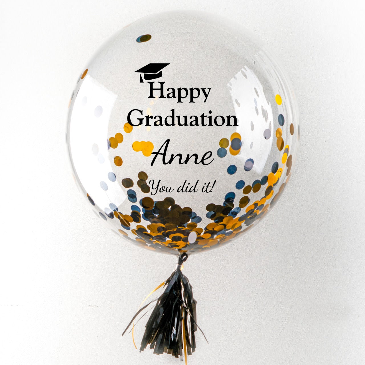Graduation Confetti Bubble - Personalised Balloon