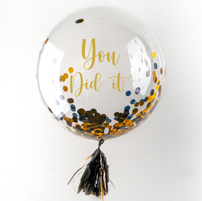 Graduation Confetti Bubble - Personalised Balloon