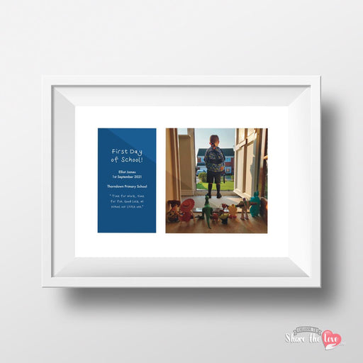 First Day of School Personalised Art Frame