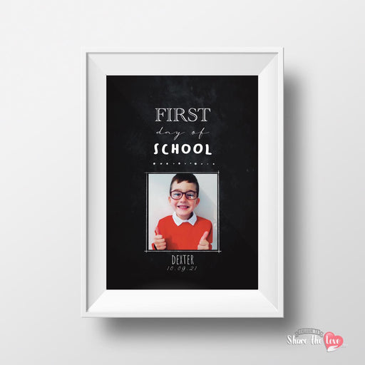 First Day of School Personalised Photo Print Frame