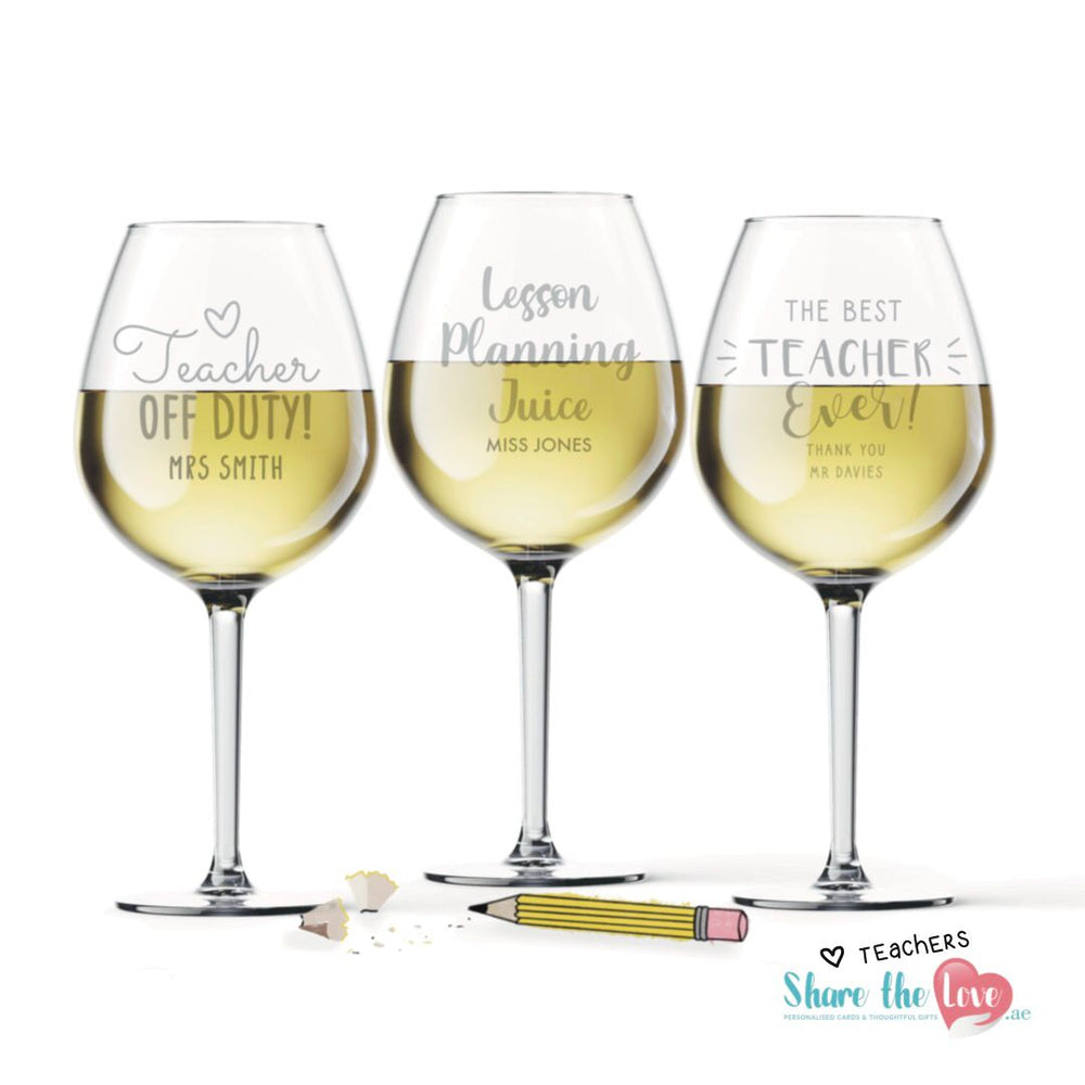 Personalised Message Wine Glass