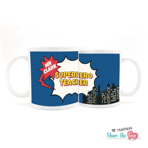 Superhero Teacher Personalised Mug