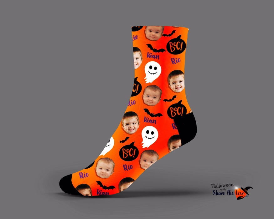 Orange Personalised Socks