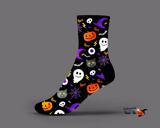 Halloween Black Personalised Socks