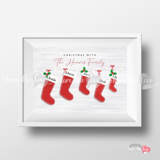 Personalised Stocking Art Frame