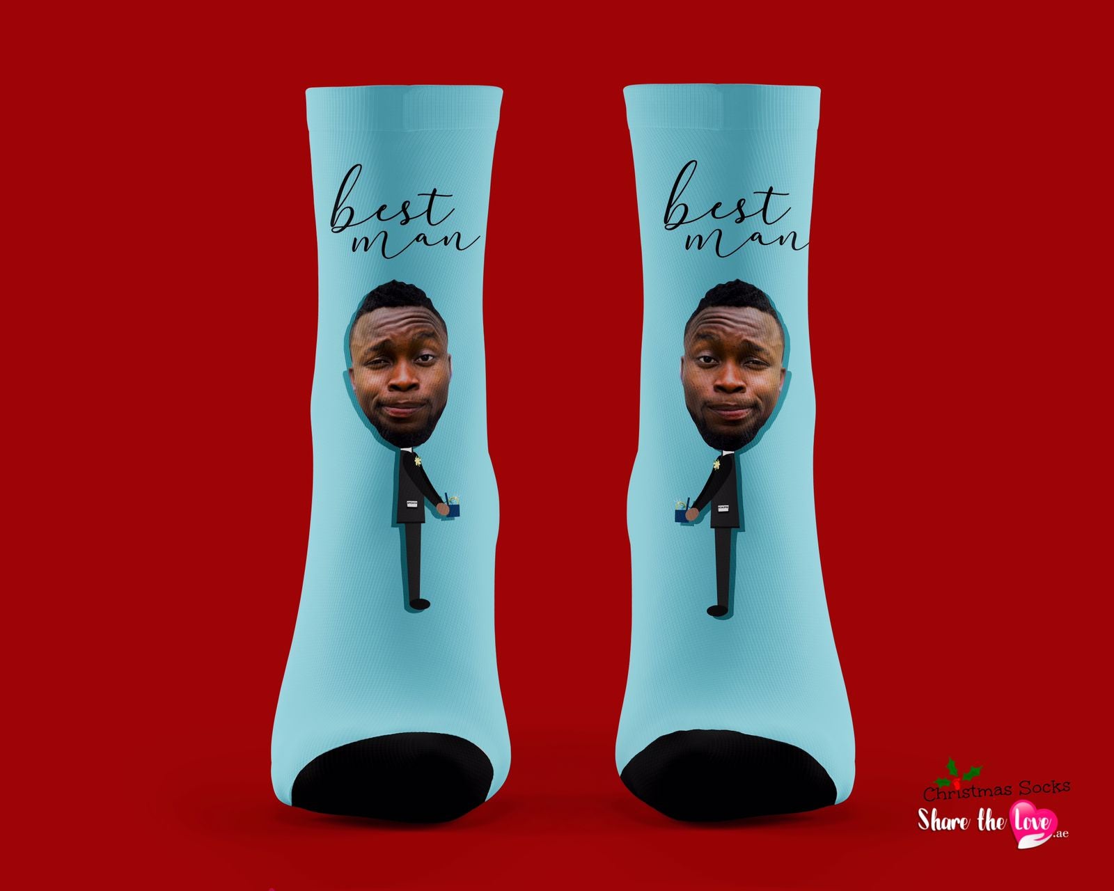 Best Man Big Head Personalised Socks