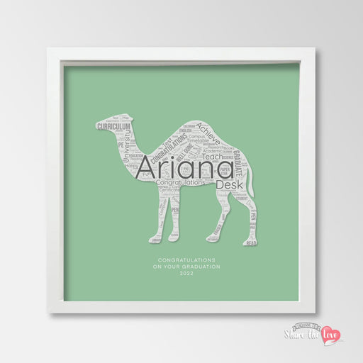 Graduation / Teacher Camel Personalised Art