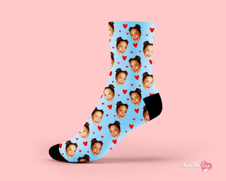 Red Hearts Valentine's Socks