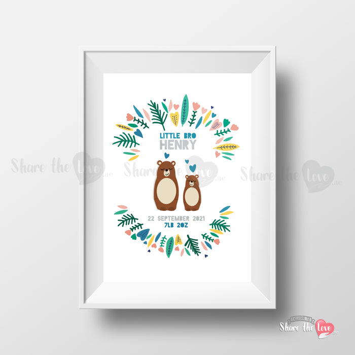 Woodland Bear Little Bro Frame