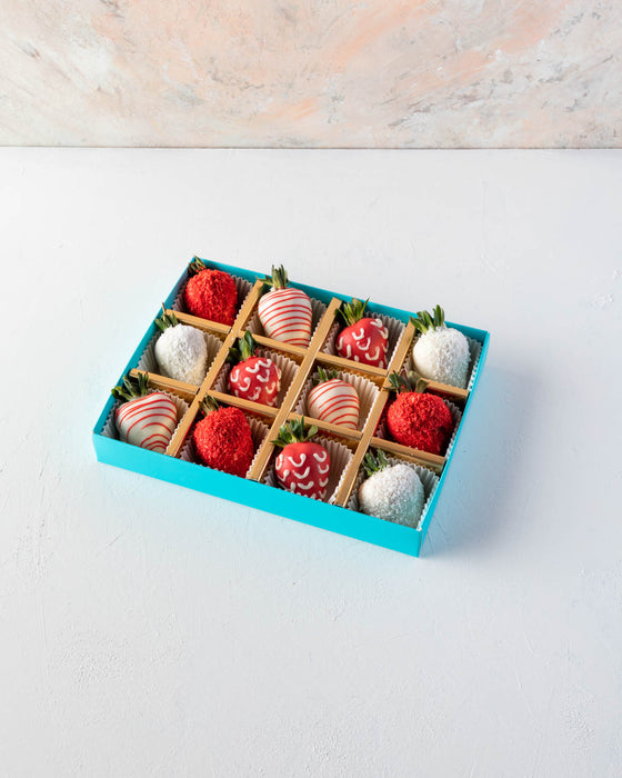 Red and White Chocolate Strawberries 12pcs