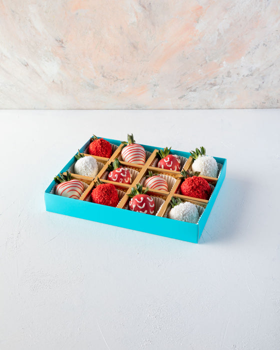 Red and White Chocolate Strawberries 12pcs