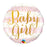 Baby Girl Pink, white and Gold Helium Balloon
