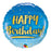 Happy Birthday Gold and Blue Helium Balloon