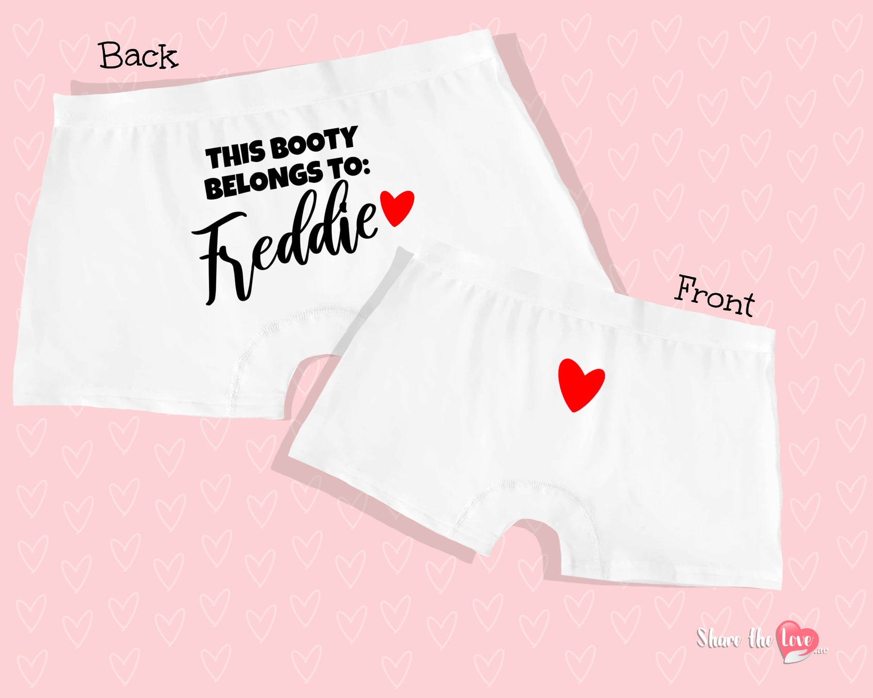 Booty Personalised Ladies Underwear Shorts