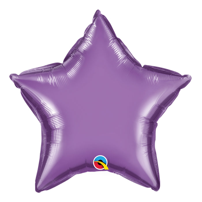 20" Foil Chrome Purple Star Balloon