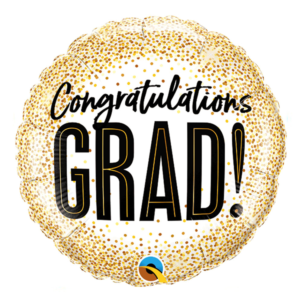 Gold Dots Congratulations Grad! Helium Balloon