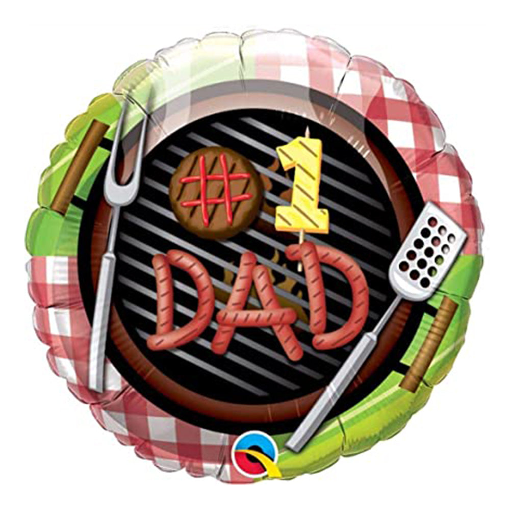 #1 DAD BBQ Helium Balloon