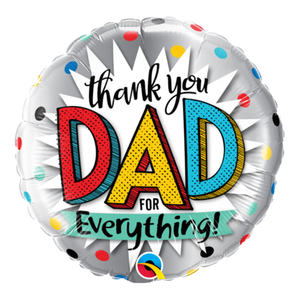 Thank You Dad  - Round Foil Balloon
