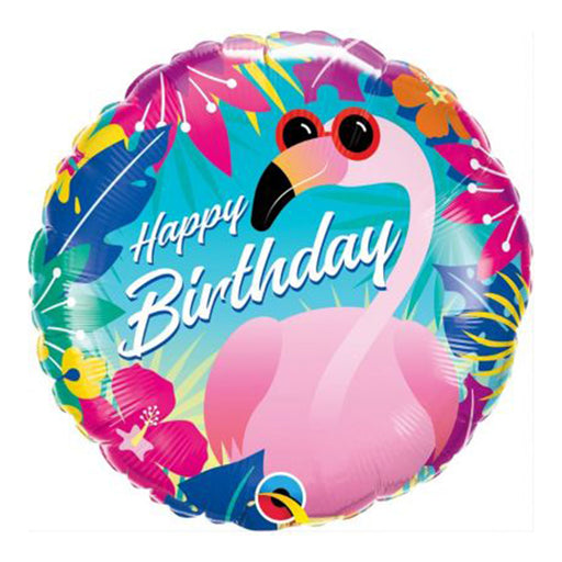Happy Birthday Flamingo Helium Balloon