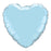 Pearl Blue Love Heart Foil Balloon