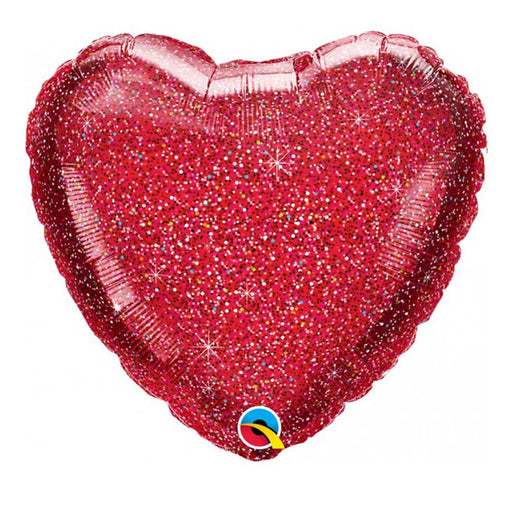 Glittergraphic Red Love Heart Helium Balloon