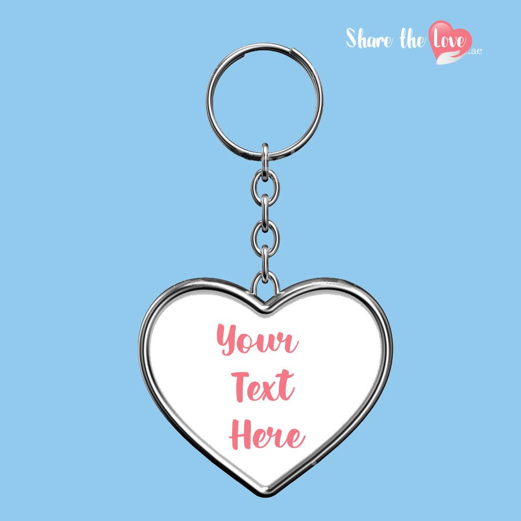 Personalized Metal Keychain Heart