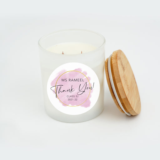 Thank You Teacher Personalised Candle