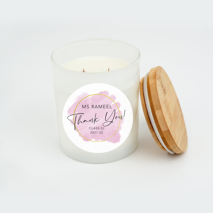 Thank You Teacher Personalised Candle